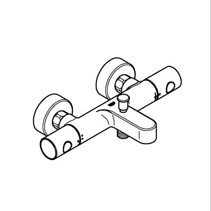 GROHE 34766000 - Termostatinis vonios maišytuvas GROHTHERM 800 COSMOPOLITAN DN 15 chromuotas
