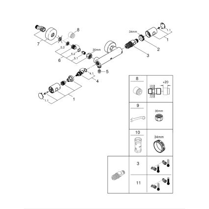 GROHE 34773000 - Termostatinis dušo maišytuvas PRECISION GET DN 15 blizgus chromas