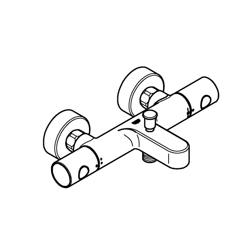 GROHE 34774000 - termostatinis vonios maišytuvas PRECISION GET DN 15 blizgus chromas