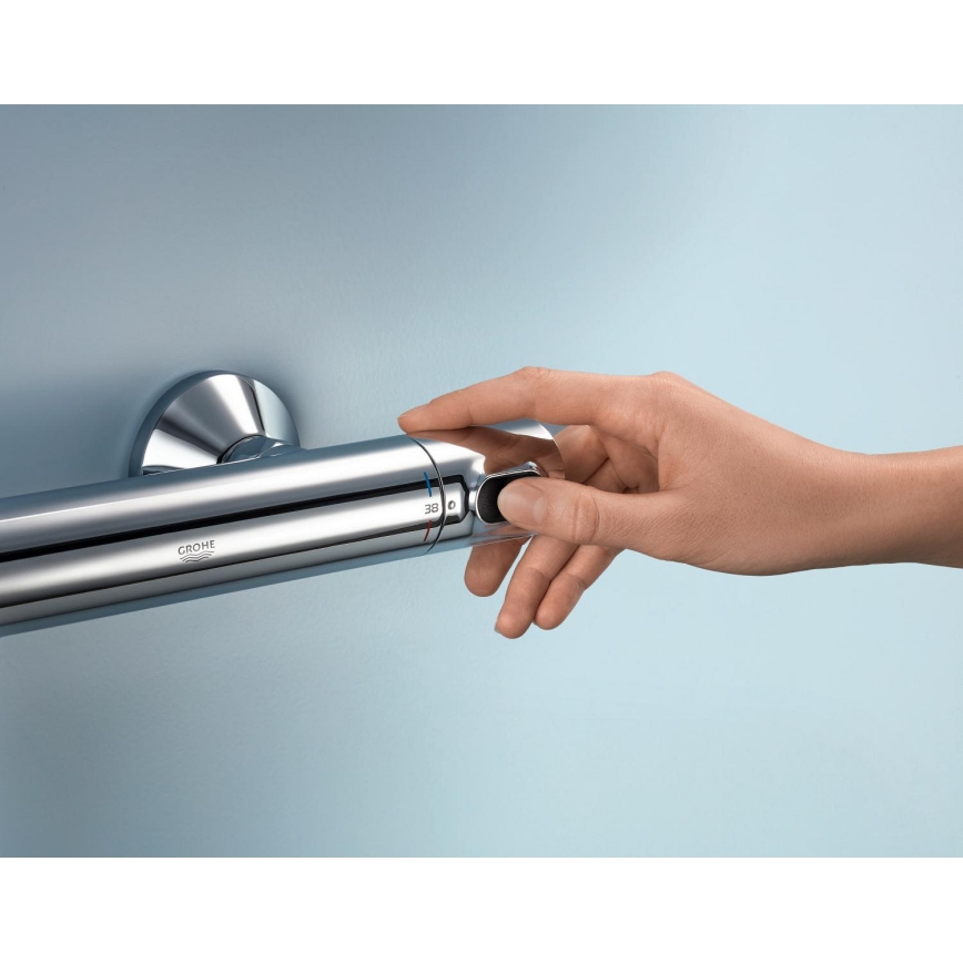 GROHE 34800001 - Dušo komplektas su termostatiniu maišytuvu PRECISION FLOW 600 mm blizgus chromas