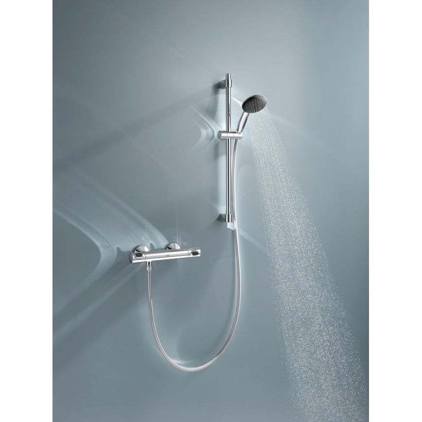 GROHE 34800001 - Dušo komplektas su termostatiniu maišytuvu PRECISION FLOW 600 mm blizgus chromas