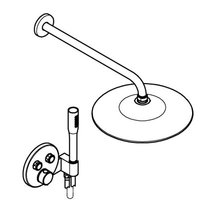 GROHE 34878000 - Dušo sistema PRECISION SMARTCONTROL 260 mm blizgus chromas
