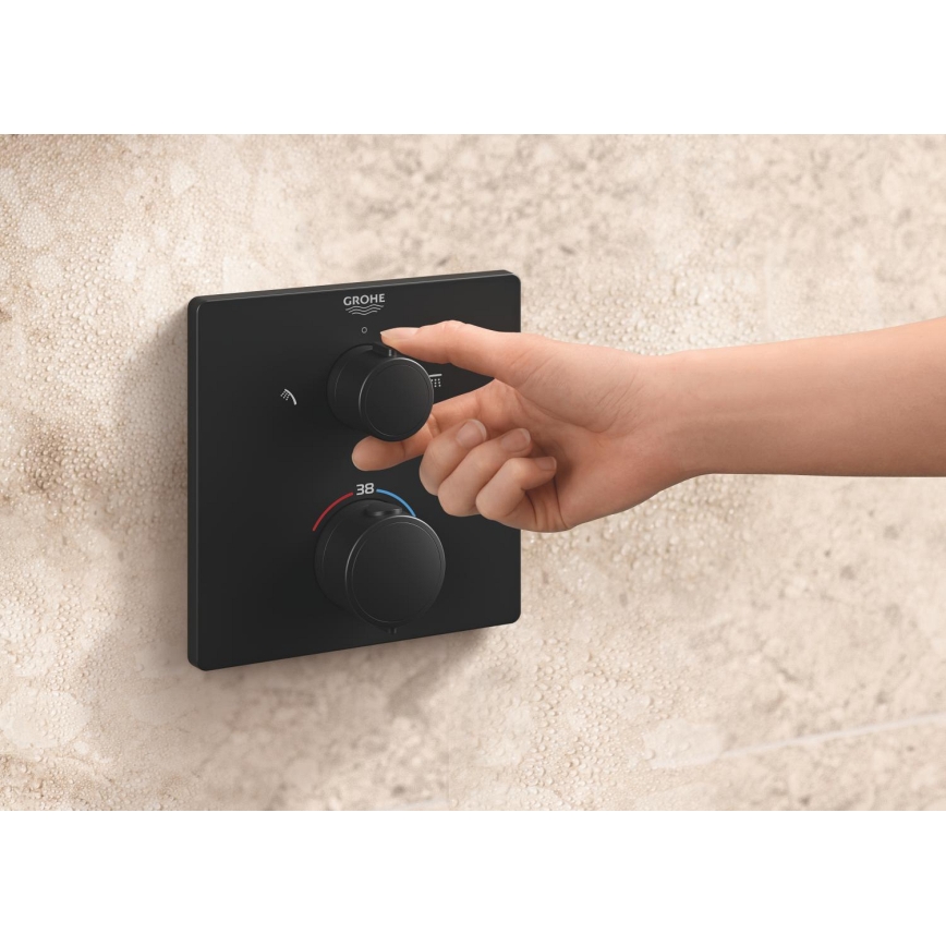 GROHE 348822430 - Dušo komplektas PRECISION 250 × 250 mm juodas