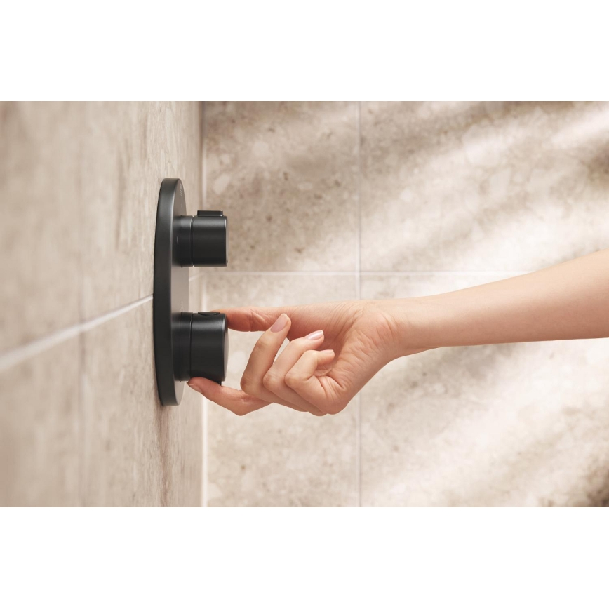 GROHE 348822430 - Dušo komplektas PRECISION 250 × 250 mm juodas