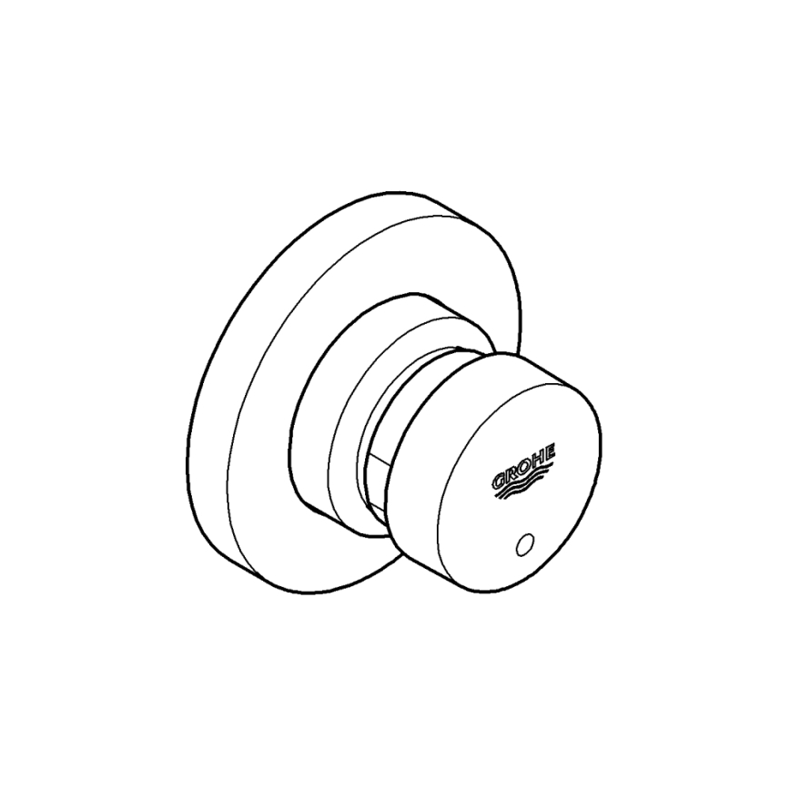 GROHE 36268000 – automatiškai užsidarantis perleidžiamasis vožtuvas EUROECO COSMOPOLITAN T DN 15, chromuotas