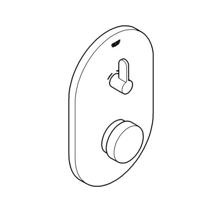 GROHE 36321000 - automatiškai užsukamas dušo maišytuvas EUROSMART COSMOPOLITAN T, chromuotas