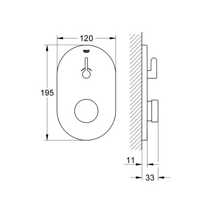 GROHE 36321000 - Savaime užsidarantis dušo maišytuvas EUROSMART COSMOPOLITAN T, chromuotas