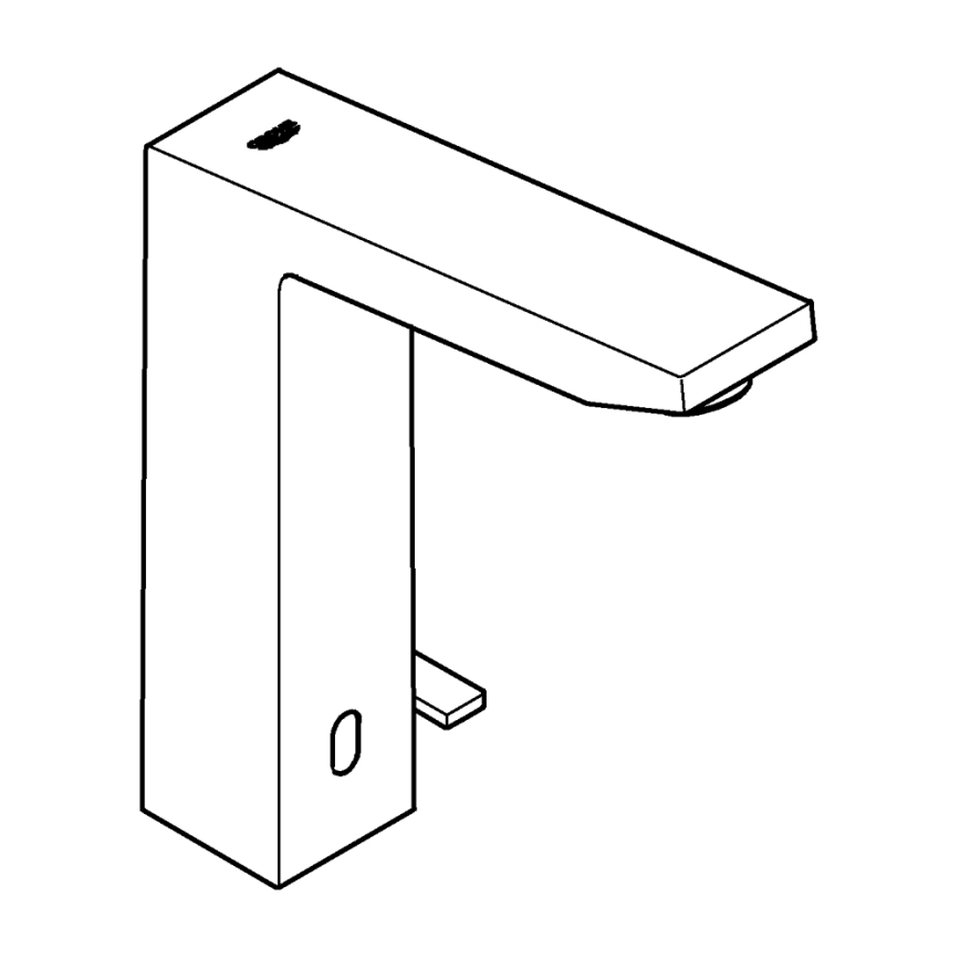 GROHE 36440000 - Infraraudonųjų spindulių elektroninis praustuvo maišytuvas EUROCUBE E DN 15, chromuotas