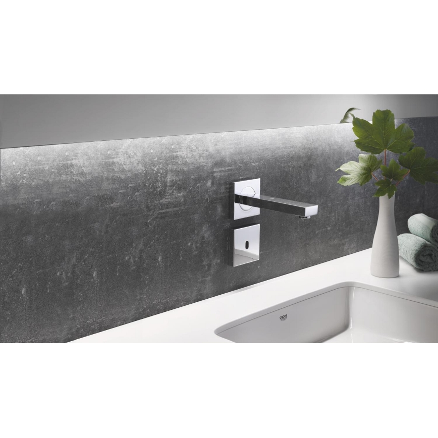 GROHE 36442000 - infraraudonųjų spindulių elektroninis EUROCUBE E praustuvo maišytuvas, blizgus chromas