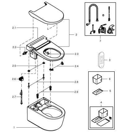 GROHE 36507SH0 - SENSIA prausimosi tualetas 600 × 387 × 403 mm keramika/balta