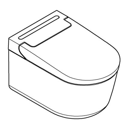 GROHE 36507SH0 - SENSIA prausimosi tualetas 600 × 387 × 403 mm keramika/balta