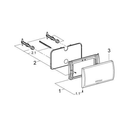GROHE 37053SH0 - nuleidimo mygtukas CLASSIC 330 × 190 mm baltas