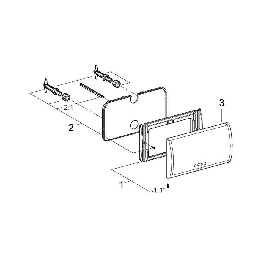 GROHE 37053SH0 - nuleidimo mygtukas CLASSIC 330 × 190 mm baltas