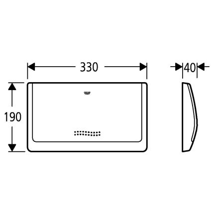 GROHE 37053SH0 - nuleidimo mygtukas CLASSIC 330 × 190 mm baltas