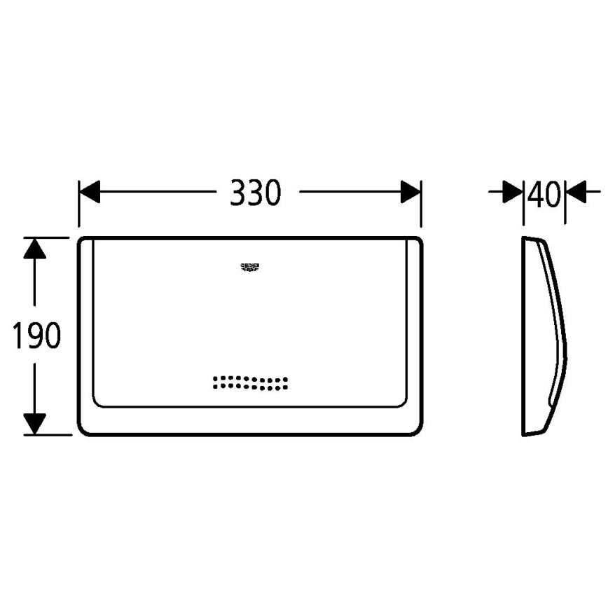 GROHE 37053SH0 - nuleidimo mygtukas CLASSIC 330 × 190 mm baltas