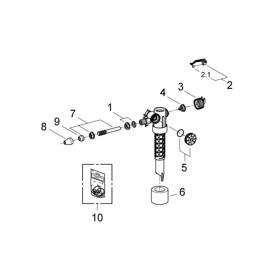 GROHE 37092000 - Užpildymo vožtuvas 38” blizgus chromas