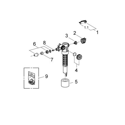GROHE 37095000 - Užpildymo vožtuvas 38” blizgus chromas