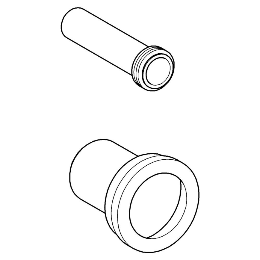 GROHE 37311K00 - tiekimo ir nutekėjimo komplektas WC, 150 mm, juodas