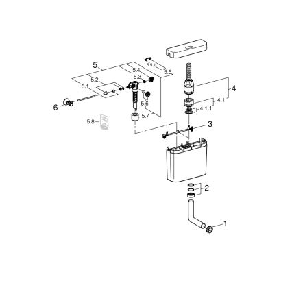 GROHE 37791SH0 - PS nuleidimo cisterna, balta