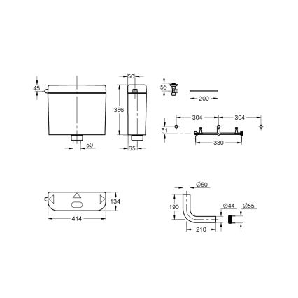 GROHE 37791SH0 - PS nuleidimo cisterna, balta