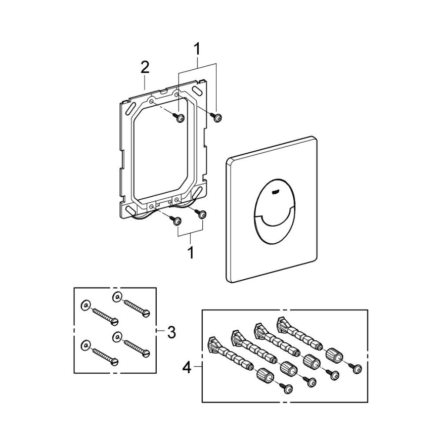GROHE 38505SH0 - Valdymo plokštelė SKATE AIR 156 × 197 mm balta