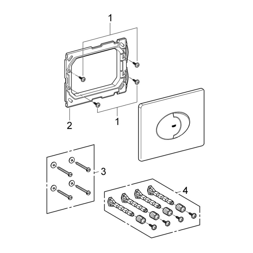 GROHE 38506000 - nuleidimo mygtukas SKATE AIR 156 × 197 mm blizgus chromas