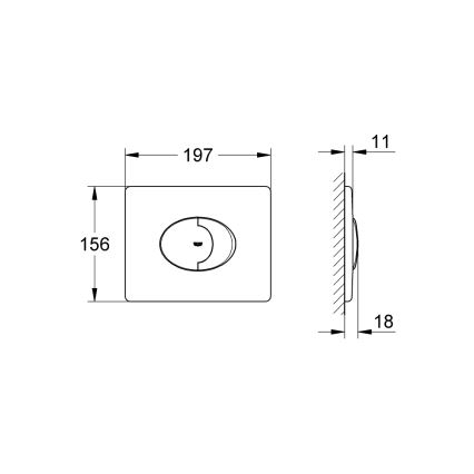 GROHE 38506SH0 - nuleidimo mygtukas SKATE AIR 156 × 197 mm baltas