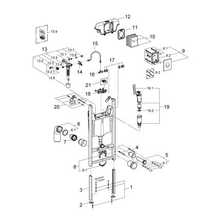 GROHE 3855800M - Sieninė jungtis RAPID SL 130-230 mm blizgus chromas