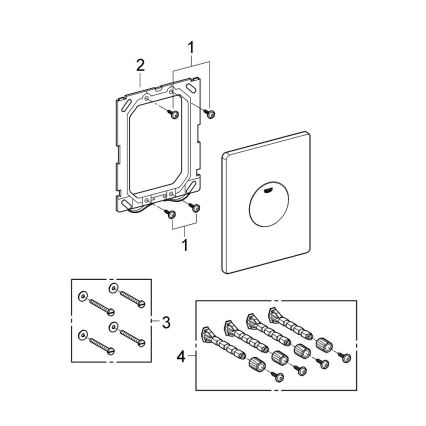 GROHE 38573SH0 - SKATE nuleidimo mygtukas 156 × 197 mm baltas
