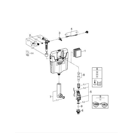 GROHE 38661000 - Nuleidimo bakelis GD 2, poliruotas chromas