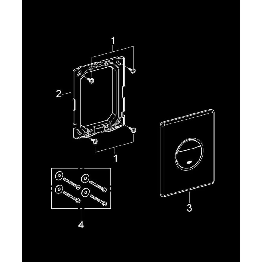 GROHE 38765000 - Nuleidimo mygtukas NOVA COSMOPOLITAN 156 × 197 mm chromuotas