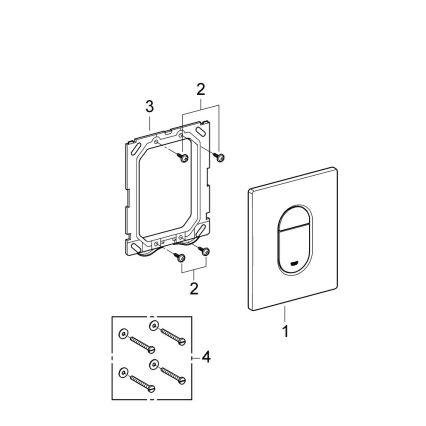 GROHE 38844SH0 - valdymo mygtukas ARENA COSMOPOLITAN 156 × 197 mm baltas