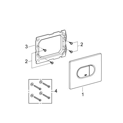 GROHE 38858SH0 - nuleidimo plokštelė ARENA COSMOPOLITAN 156 × 197 mm balta