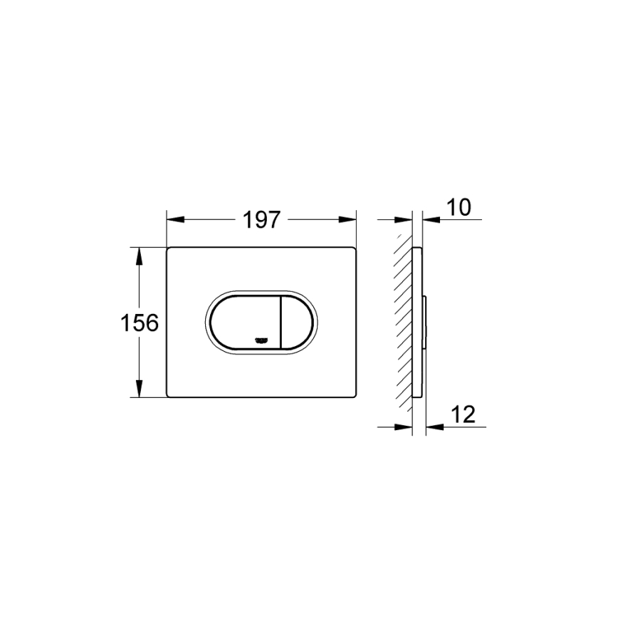 GROHE 38858SH0 - nuleidimo plokštelė ARENA COSMOPOLITAN 156 × 197 mm balta