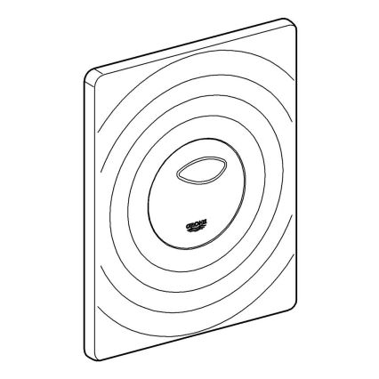 GROHE 38861000 - Valdymo mygtukas SURF 156 × 197 mm blizgus chromas
