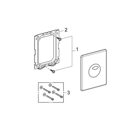GROHE 38862000 - Nuleidimo plokštelė SKATE 156 × 197 mm, blizgus chromas