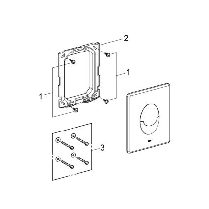 GROHE 38964KF0 - Nuleidimo mygtukas START 156 × 197 mm phantom juoda