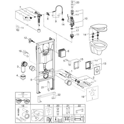 GROHE 39192000 - SOLIDO komplektas 4 viename, 1,13 m, duro balta