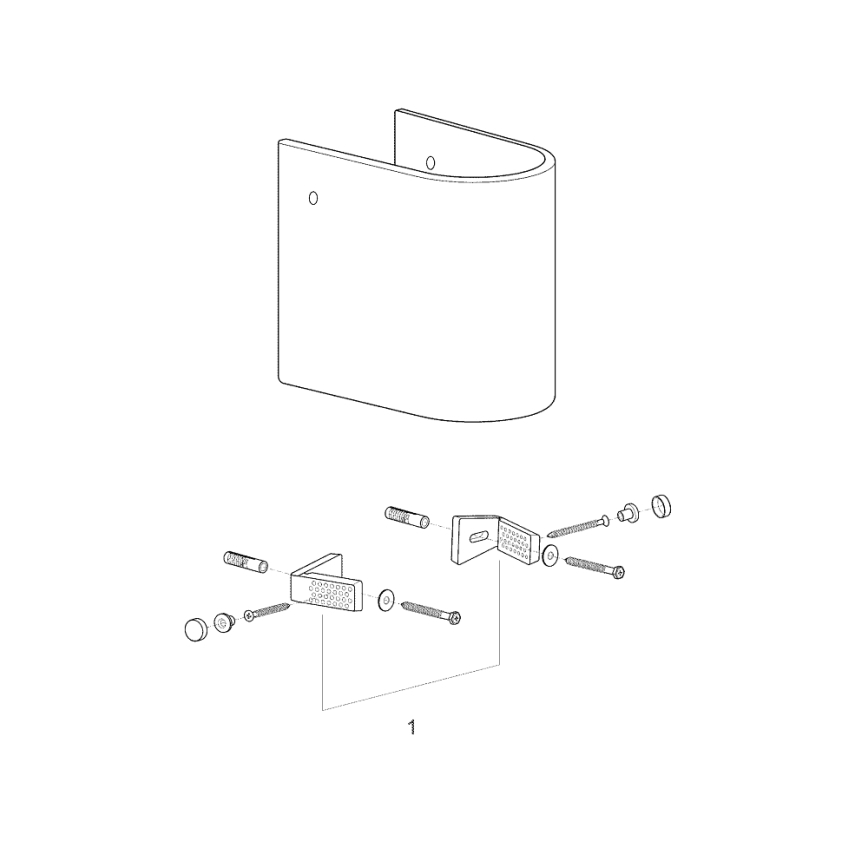 GROHE 39201000 - Puskolonė EURO CERAMIC 210 × 300 × 322 mm keramika/balta