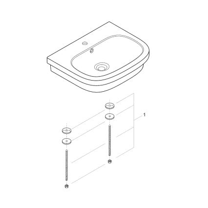 GROHE 39337000 - Ant stalviršio praustuvas EURO CERAMIC 600 × 480 mm keramika/balta