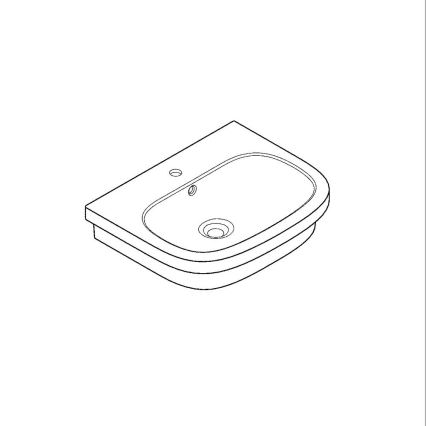 GROHE 39337000 - Ant stalviršio praustuvas EURO CERAMIC 600 × 480 mm keramika/balta