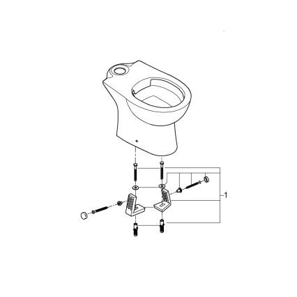 GROHE 39349000 - pastatomas klozetas BAU CERAMIC 356 × 600 × 400 mm keramika/balta