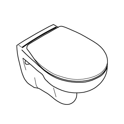 GROHE 39351000 - Pakabinamas WC BAU CERAMIC 53,1 × 36,8 × 36,3 cm keramika/balta
