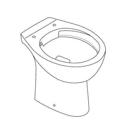 GROHE 39430000 - Pastatomas klozetas BAU CERAMIC 515 x 356 x 406 mm keramika/balta