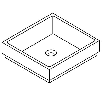 GROHE 3948100H - Praustuvas CUBE 500 × 470 mm keramika/balta