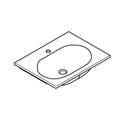 GROHE 3956800H - Praustuvas ESSENCE 600 × 460 mm keraminis/baltas