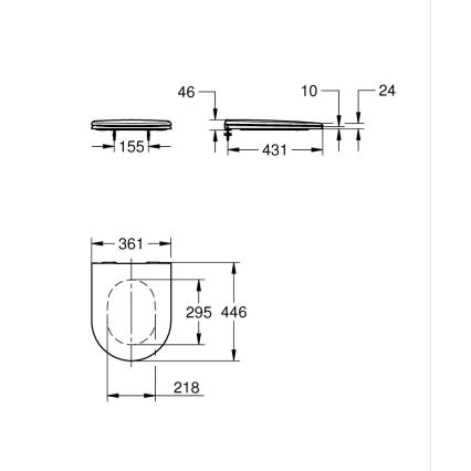 GROHE 39577001 - WC sėdynė ESSENCE DuroWhite