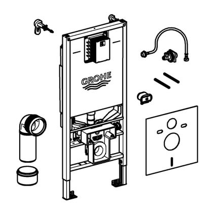 GROHE 39598000 - RAPID SLX pakabinamo WC modulis, 1,13 m, baltas