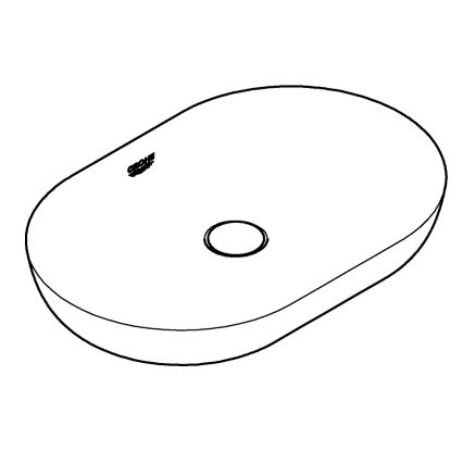 GROHE 3960800H - Praustuvas ant stalviršio ESSENCE 600 × 400 mm keramika/balta