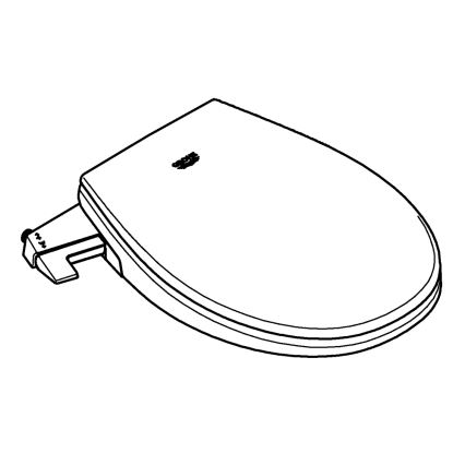 GROHE 39648SH0 - Rankinė bidetinė sėdynė BAU CERAMIC, Duro balta